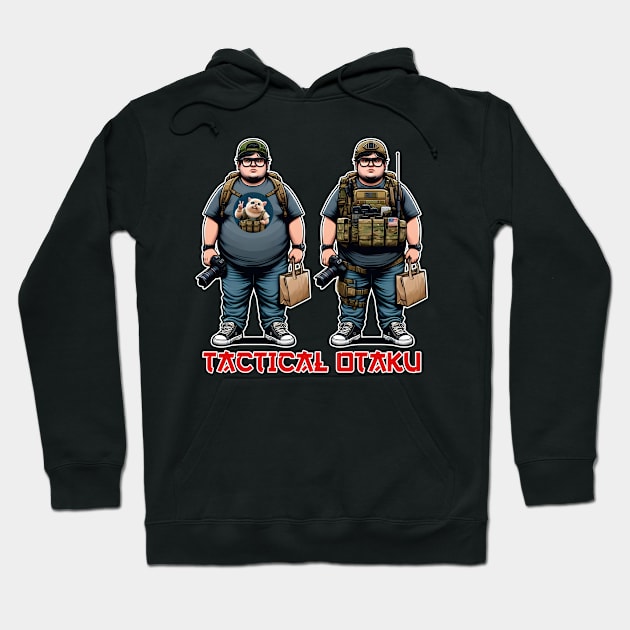 Tactical Otaku Hoodie by Rawlifegraphic